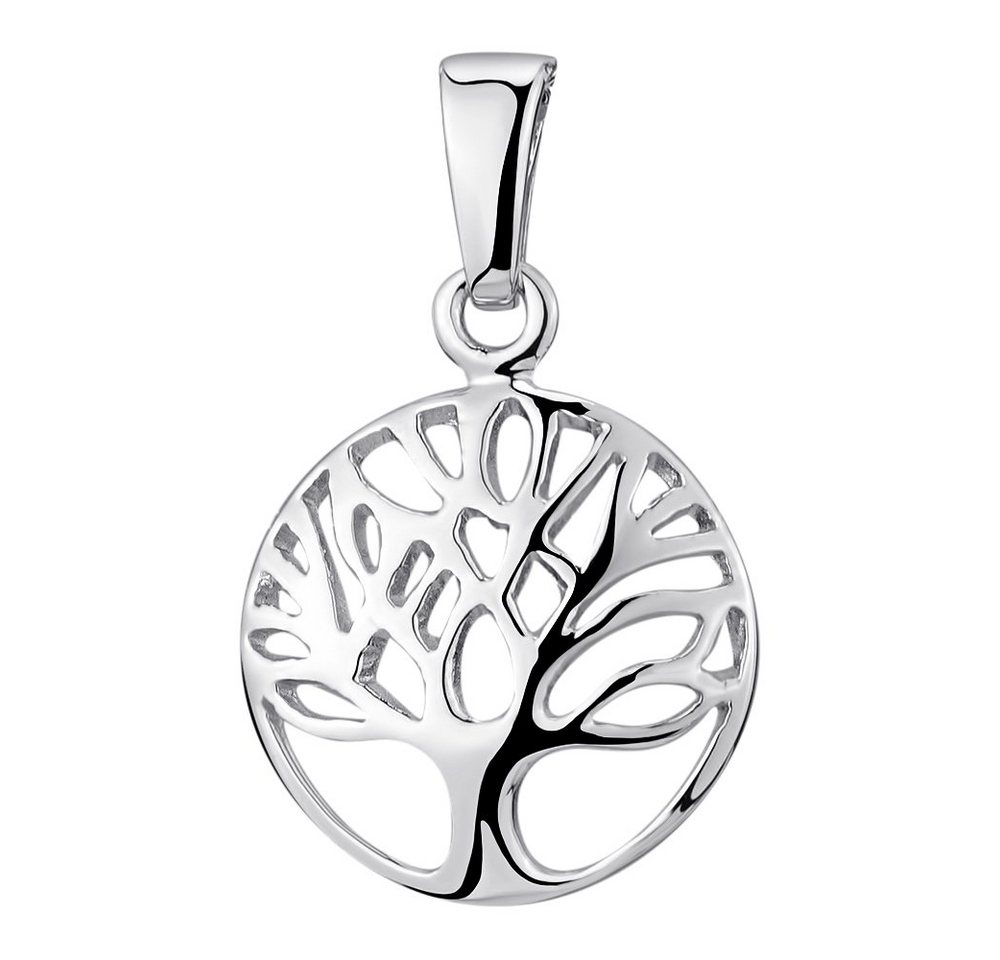 Materia Kettenanhänger Damen Silber Lebensbaum / Baum des Lebens KA-409, 925 Sterling Silber, rhodiniert von Materia