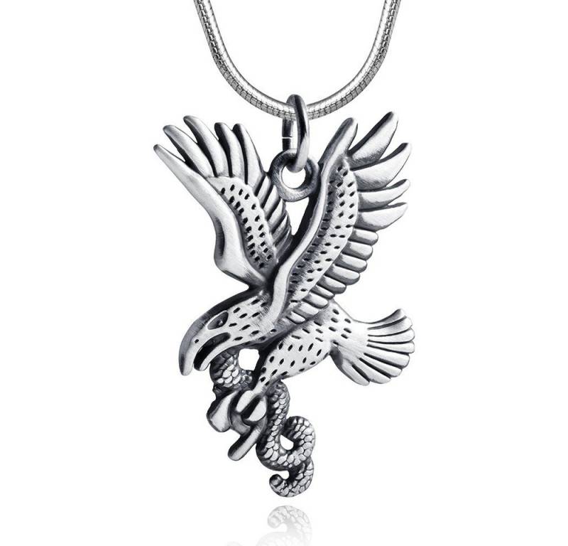 Materia Kettenanhänger Herren Silber Adler mit Schlange KA-247, 925 Sterling Silber, geschwärzt Materia Kettenanhänger Herren Silber Adler mit Schlange KA-247, 925 Sterling Silber, geschwärzt von Materia