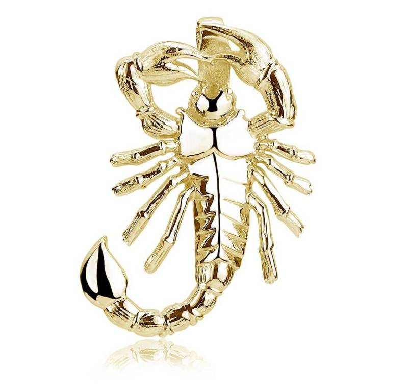 Materia Kettenanhänger Herren Skorpion Gold Sternzeichen KA-340, 925 Sterling Silber von Materia