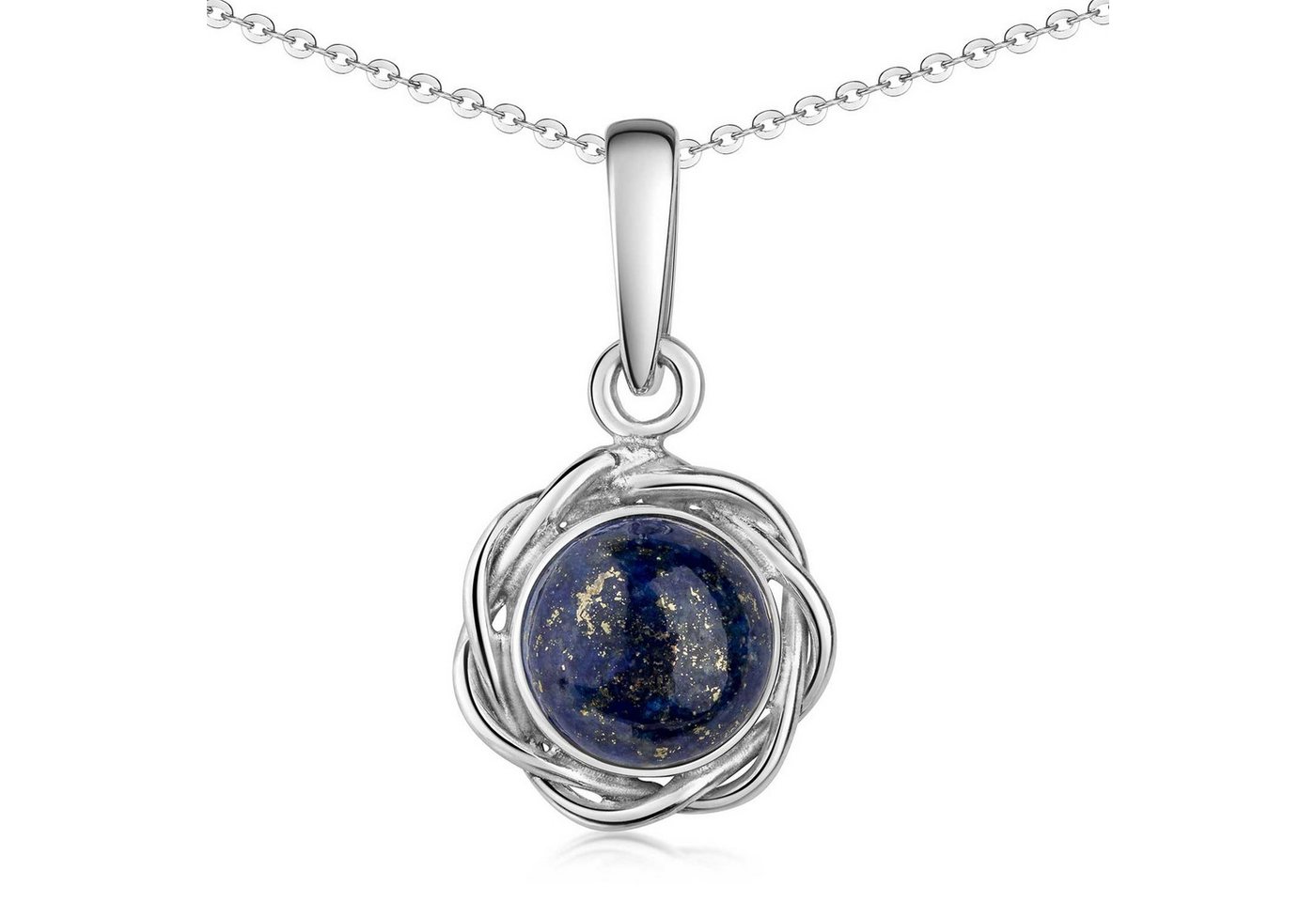 Materia Kettenanhänger Lapislazuli Edelstein Anhänger Sonne blau KA-59, 925 Sterling Silber Materia Kettenanhänger Lapislazuli Edelstein Anhänger Sonne blau KA-59, 925 Sterling Silber von Materia