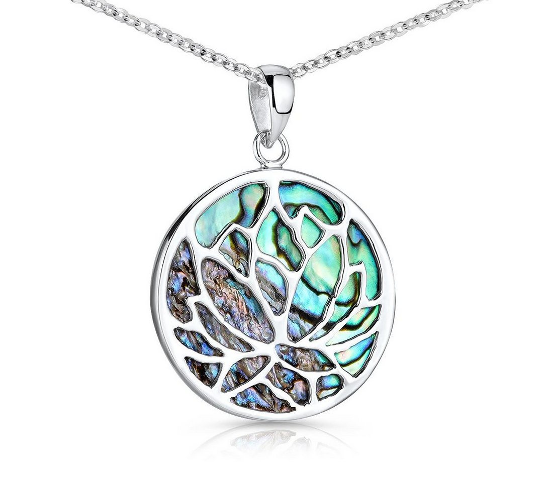 Materia Kettenanhänger Lotus / Lotusblüte Perlmutt KA-42-Grün, aus 925 Sterling Silber, rhodiniert Materia Kettenanhänger Lotus / Lotusblüte Perlmutt KA-42-Grün, aus 925 Sterling Silber, rhodiniert von Materia