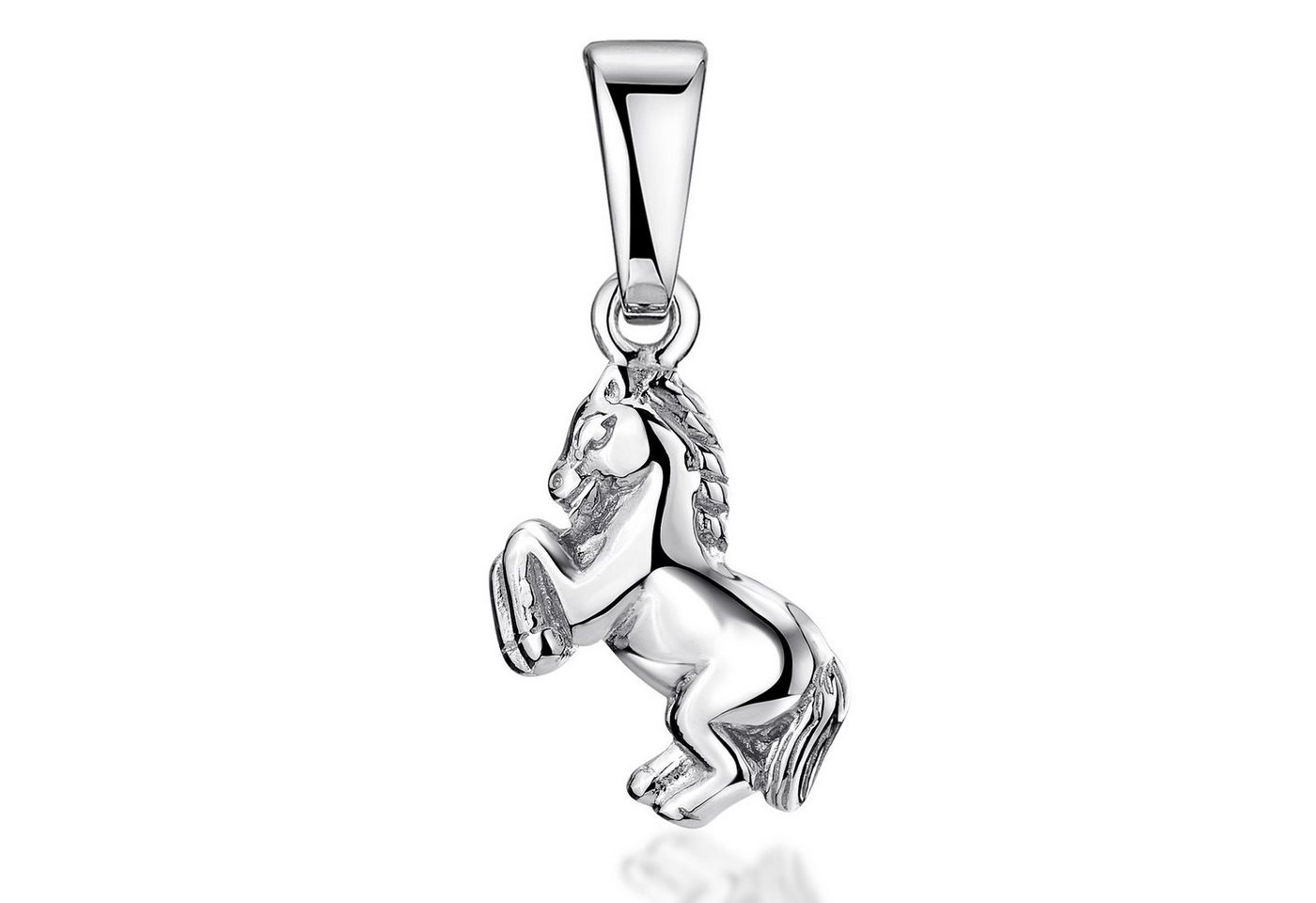 Materia Kettenanhänger Pferd / Pony Mädchen Silber KA-276, 925 Sterling Silber, rhodiniert von Materia