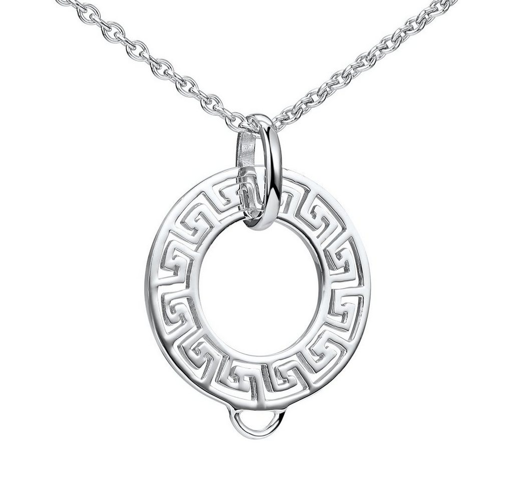 Materia Kettenanhänger Silber Charm Träger Rund Keltisch C46, 925 Sterling Silber, rhodiniert von Materia