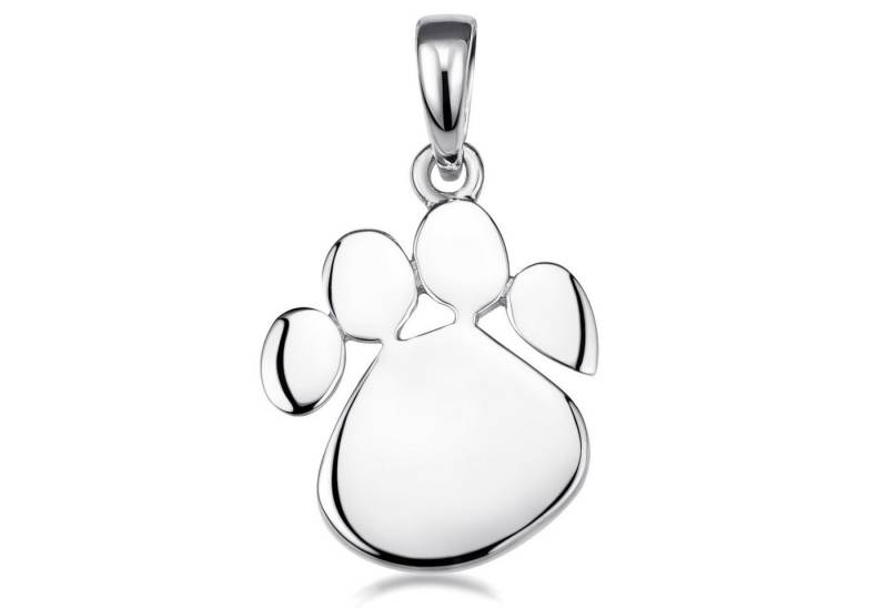 Materia Kettenanhänger Silber Tier Pfote / Hundepfote KA-200, 925 Sterling Silber, rhodiniert von Materia