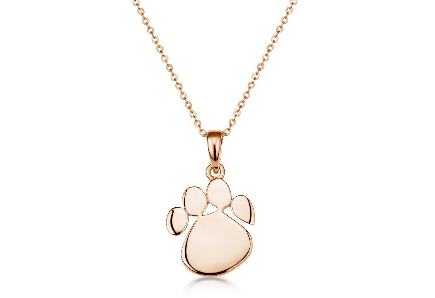Materia Kettenanhänger Tier Pfote Rosegold KA-408, 925 Sterling Silber, rosevergoldet Materia Kettenanhänger Tier Pfote Rosegold KA-408, 925 Sterling Silber, rosevergoldet von Materia