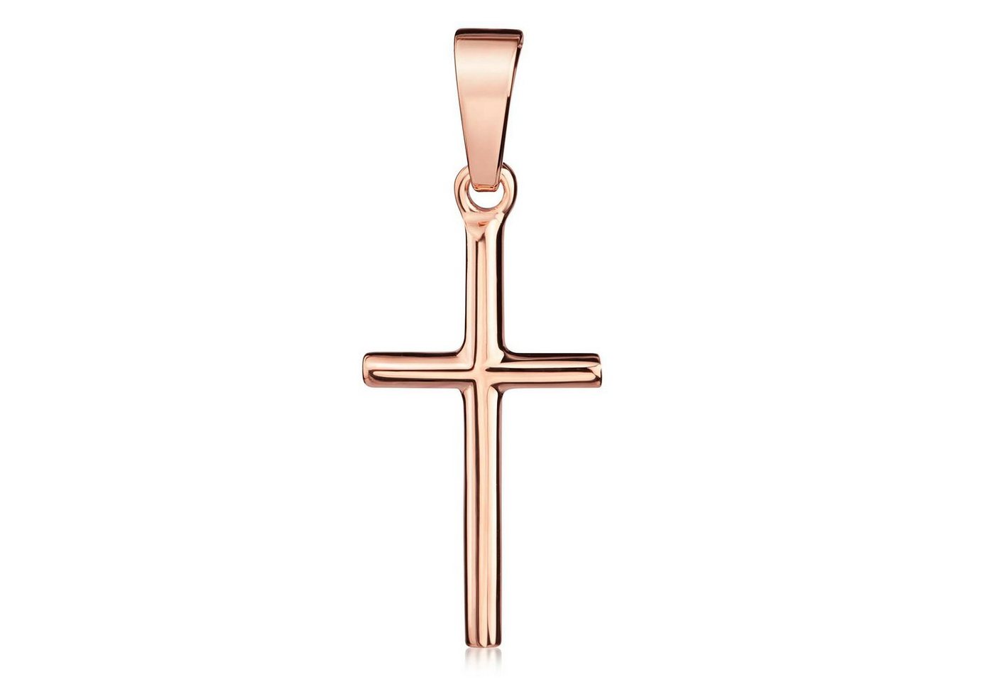 Materia Kreuzanhänger Damen Rosegold Kreuz Religion klein filigran KA-305, 925 Sterling Silber, vergoldet Materia Kreuzanhänger Damen Rosegold Kreuz Religion klein filigran KA-305, 925 Sterling Silber, vergoldet von Materia
