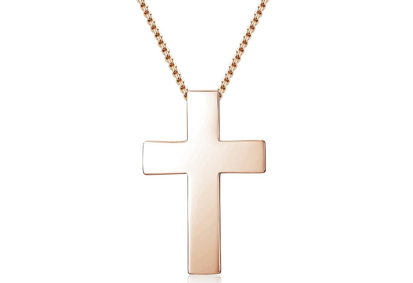 Materia Kreuzanhänger Rosegold Damen KA-279, 925 Sterling Silber, vergoldet Materia Kreuzanhänger Rosegold Damen KA-279, 925 Sterling Silber, vergoldet von Materia