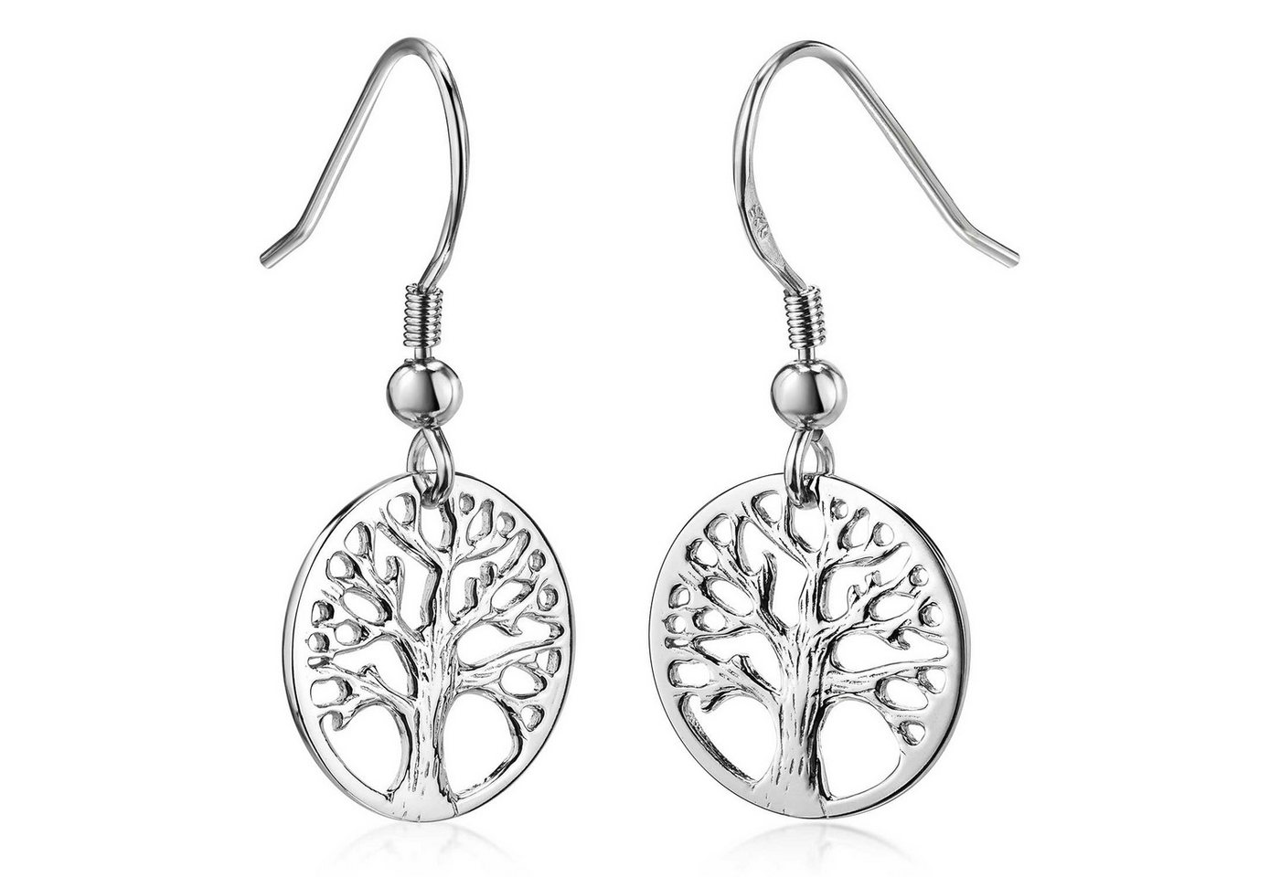 Materia Paar Ohrhänger Damen Silber Lebensbaum / Baum des Lebens keltisch SO-99, 925 Sterling Silber, rhodiniert von Materia