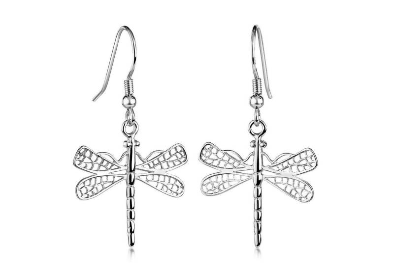 Materia Paar Ohrhänger Damen Silber Libelle Filigran SO-8, 925 Sterling Silber, rhodiniert von Materia