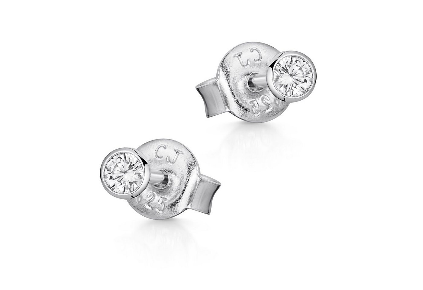 Materia Paar Ohrstecker Damen Silber Zirkonia klein 3-5mm SO-436, 925 Sterling Silber, rhodiniert Materia Paar Ohrstecker Damen Silber Zirkonia klein 3-5mm SO-436, 925 Sterling Silber, rhodiniert von Materia
