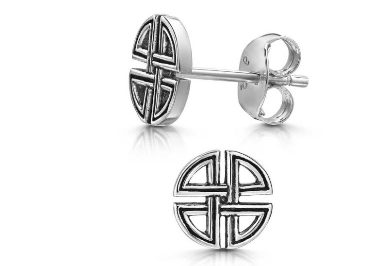 Materia Paar Ohrstecker Ohrstecker mit keltischen Knoten Herren SO-203, 925 Sterling Silber von Materia