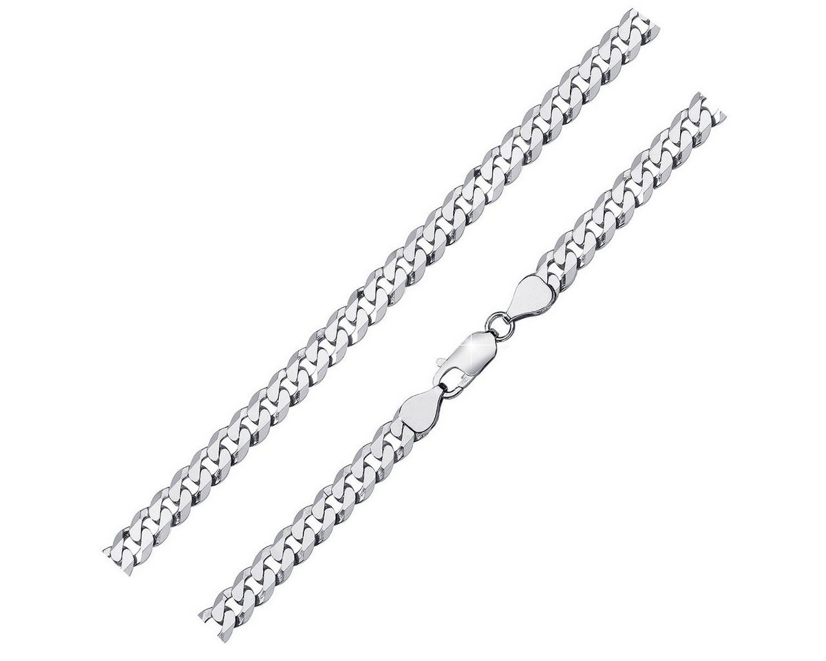 Materia Silberarmband Herren Panzerarmband 6mm diamantiert 18-24cm SA-63, 925 Sterling Silber, rhodiniert Materia Silberarmband Herren Panzerarmband 6mm diamantiert 18-24cm SA-63, 925 Sterling Silber, rhodiniert von Materia