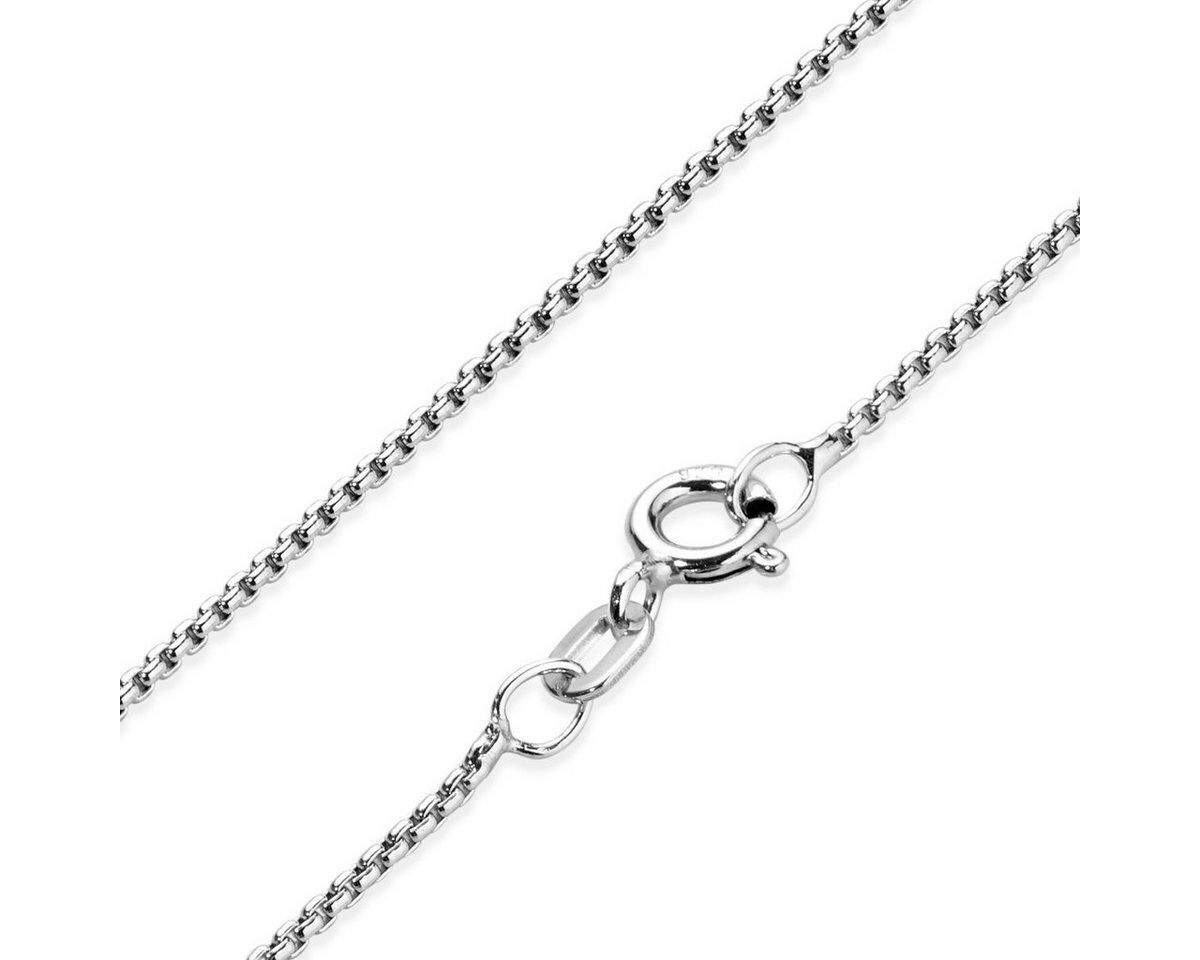 Materia Silberkette Damen Silber Venezianerkette 1,2mm 40-70cm K102, 925 Sterling Silber, rhodiniert von Materia