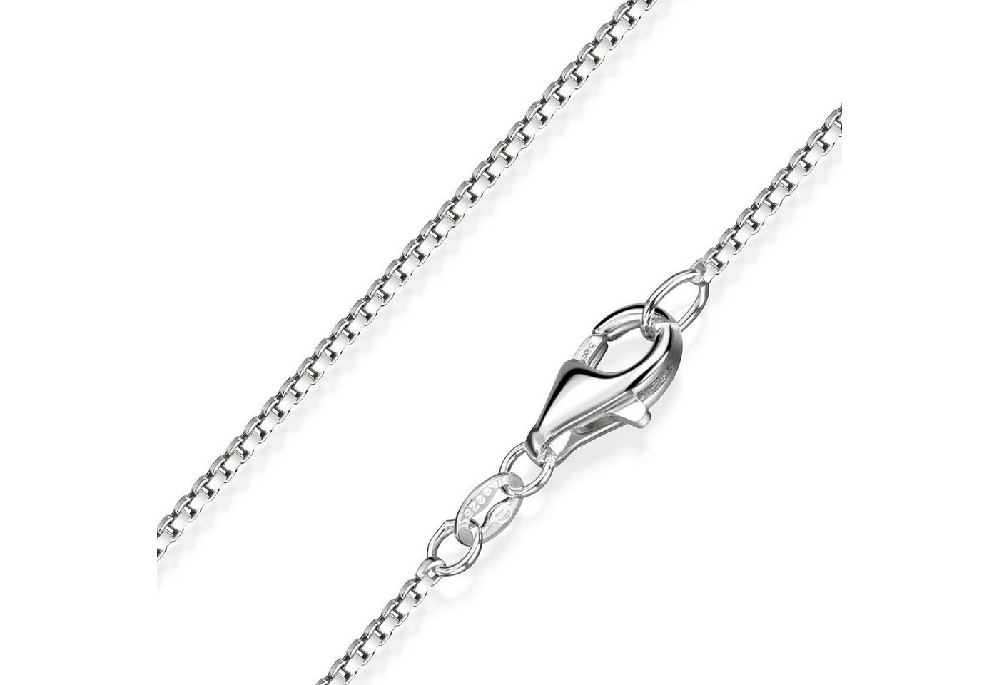 Materia Silberkette Damen Venezianerkette Silber glänzend 40-70cm K46, 925 Sterling Silber, diamantiert von Materia