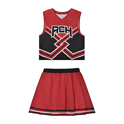 Materuis Bring It On Costume Cheerleader Movie RCH Bedrucktes Top Rock Mädchen Cheerleader Uniform Mädchen United Cosplay Outfits (S) von Materuis
