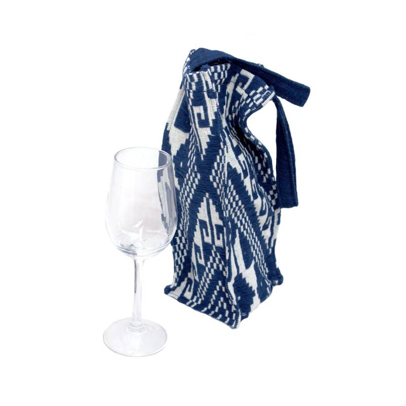 Handgewebter Weinbeutel Aus Baumwolle Fairtrade Tai-Leu-Design Handgewebter Weinbeutel Aus Baumwolle Fairtrade Tai-Leu-Design von MatesaiCreations