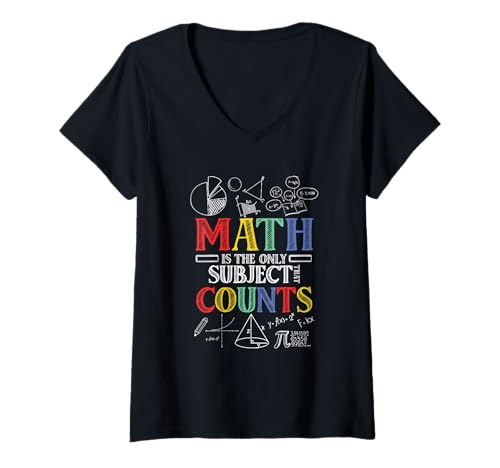 Damen Mathe-Nerd Mathe ist das einzige Fach, das zählt Mathematiklehrer T-Shirt mit V-Ausschnitt Damen Mathe-Nerd Mathe ist das einzige Fach, das zählt Mathematiklehrer T-Shirt mit V-Ausschnitt von Math Enthusiast Designs for Math Teachers