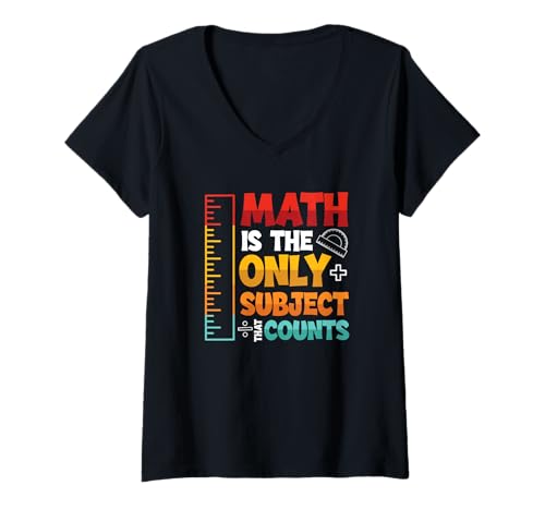 Damen Mathe-Nerd Mathe ist das einzige Fach, das zählt Mathematiklehrer T-Shirt mit V-Ausschnitt Damen Mathe-Nerd Mathe ist das einzige Fach, das zählt Mathematiklehrer T-Shirt mit V-Ausschnitt von Math Enthusiast Designs for Math Teachers