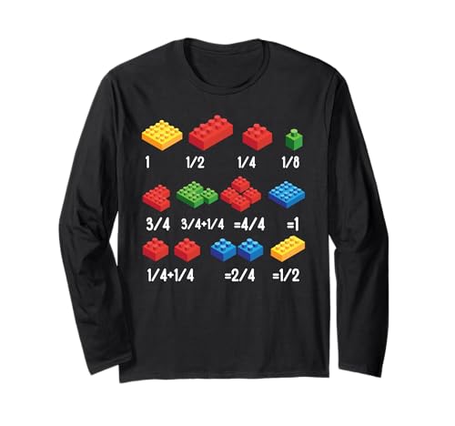 Math Fraction Building Blocks for Kids | STEM Learning Toy Langarmshirt Math Fraction Building Blocks for Kids | STEM Learning Toy Langarmshirt von Math Fraction Building Blocks Tee