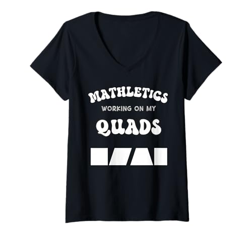 Damen Mathletik: Ich arbeite an Meinen Quadsen, Algebra, Mathematiklehrer, Humor T-Shirt mit V-Ausschnitt Damen Mathletik: Ich arbeite an Meinen Quadsen, Algebra, Mathematiklehrer, Humor T-Shirt mit V-Ausschnitt von Math Humor