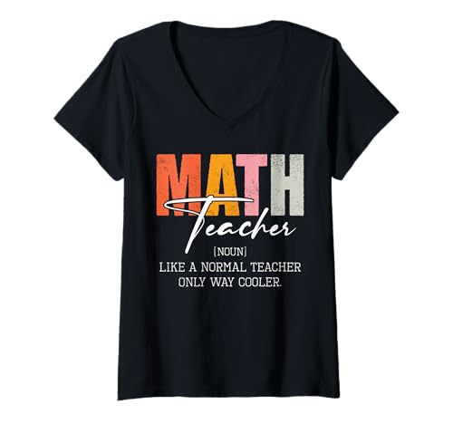 Damen Lustiger Mathematiker Mathematiker Mathematiklehrer Wertschätzung T-Shirt mit V-Ausschnitt Damen Lustiger Mathematiker Mathematiker Mathematiklehrer Wertschätzung T-Shirt mit V-Ausschnitt von Math Lover Math Geek Mathlete Costume.