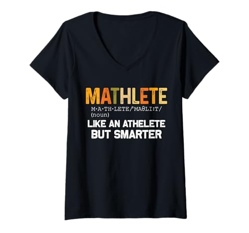 Damen Mathematiker Mathematiklehrer Lustiger Mathlet T-Shirt mit V-Ausschnitt Damen Mathematiker Mathematiklehrer Lustiger Mathlet T-Shirt mit V-Ausschnitt von Math Lover Math Geek Mathlete Costume.