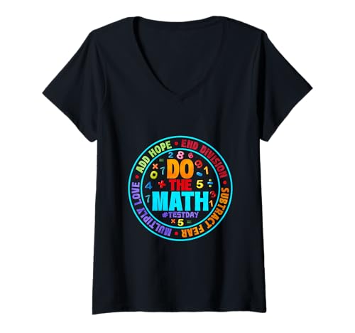 Damen Mathe T-Shirt mit V-Ausschnitt Damen Mathe T-Shirt mit V-Ausschnitt von Math Mathematics Science