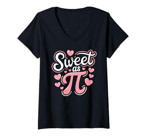 Damen Math Geek Algebra Geometrie Lehrer Mathematik Sweet as Pi T-Shirt mit V-Ausschnitt Damen Math Geek Algebra Geometrie Lehrer Mathematik Sweet as Pi T-Shirt mit V-Ausschnitt von Math Nerd Algebra Geometry Teacher Funny Pi Day
