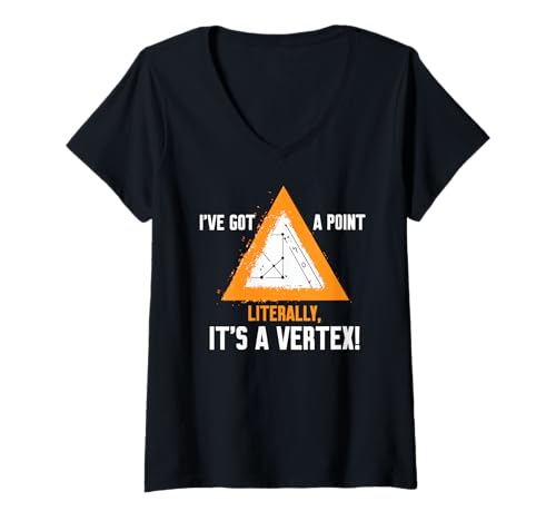 Damen I'VE GOT A POINT LITERALLY, IT'S A VERTEX! T-Shirt mit V-Ausschnitt Damen I'VE GOT A POINT LITERALLY, IT'S A VERTEX! T-Shirt mit V-Ausschnitt von Math Point Vertex Literally Ive Teacher Educator