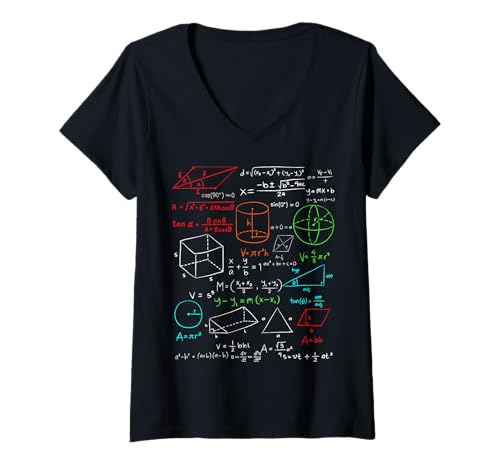 Damen Lustiger Mathematiklehrer, genialer Enthusiast, Analysis, Formel-Nerd T-Shirt mit V-Ausschnitt Damen Lustiger Mathematiklehrer, genialer Enthusiast, Analysis, Formel-Nerd T-Shirt mit V-Ausschnitt von Math Science Lover Funny Genius Teacher Algebra