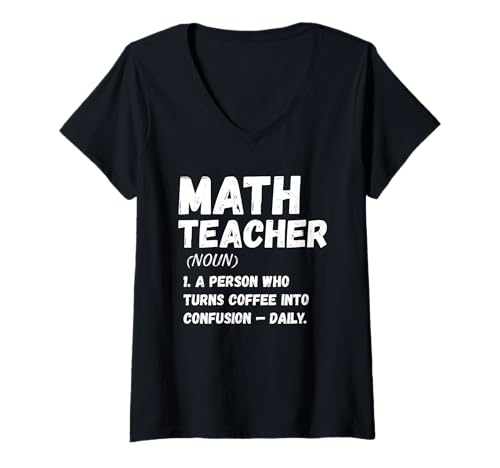 Damen Math Teacher Definition – Funny Nerdy Classroom Quote T-Shirt mit V-Ausschnitt Damen Math Teacher Definition – Funny Nerdy Classroom Quote T-Shirt mit V-Ausschnitt von Math Teacher Definition Funny Nerdy Classroom Tee