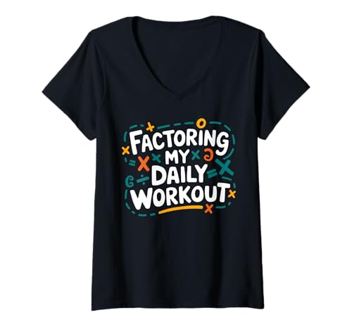 Damen Algebra Lehrer Mathematiker Fach Mathematik Mathematik T-Shirt mit V-Ausschnitt Damen Algebra Lehrer Mathematiker Fach Mathematik Mathematik T-Shirt mit V-Ausschnitt von Math Teacher Mathematics Mathematician Algebra