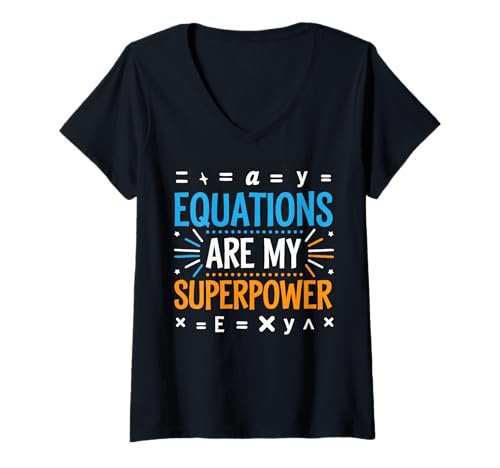 Damen Algebra Lehrer Mathematiker Fach Mathematik Mathematik T-Shirt mit V-Ausschnitt Damen Algebra Lehrer Mathematiker Fach Mathematik Mathematik T-Shirt mit V-Ausschnitt von Math Teacher Mathematics Mathematician Algebra