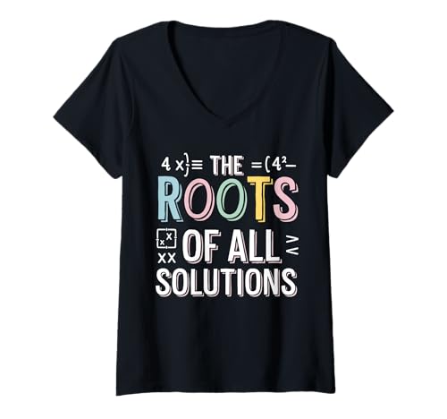 Damen Algebra Lehrer Mathematiker Fach Mathematik Mathematik T-Shirt mit V-Ausschnitt Damen Algebra Lehrer Mathematiker Fach Mathematik Mathematik T-Shirt mit V-Ausschnitt von Math Teacher Mathematics Mathematician Algebra