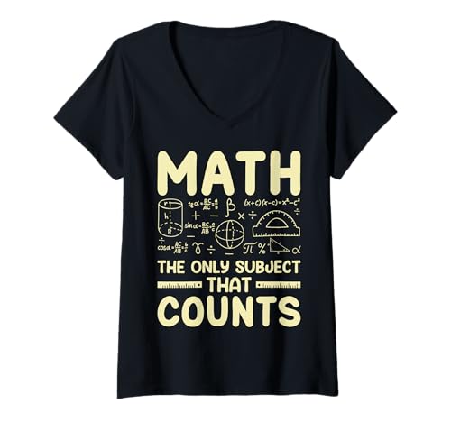 Damen Mathe ist das einzige Fach, das zählt T-Shirt mit V-Ausschnitt Damen Mathe ist das einzige Fach, das zählt T-Shirt mit V-Ausschnitt von Math The Only Subject That Counts Mathematics Gift