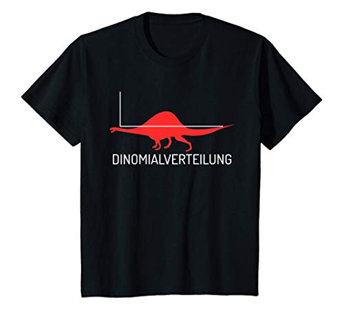 Kinder Dinomialverteilung Mathe Dinosaurier Mathematik Geschenk T-Shirt von Mathe Geschenke & Co.