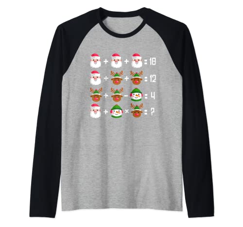 Mathe Lehrer Mathe Quiz Für Kinder Weihnachten Raglan von Mathe Lehrer Geschenke Für Weihnachten