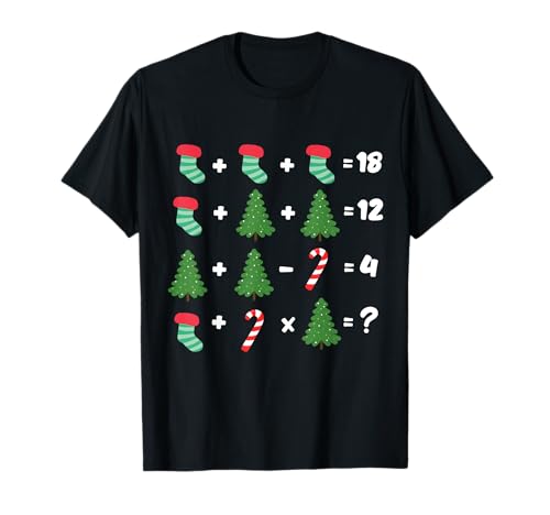 Mathe Quiz Für Kinder Mathe Mathematiker T-Shirt von Mathe Lehrer Geschenke Für Weihnachten