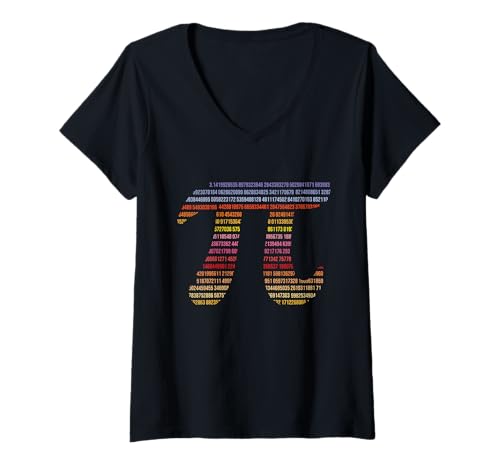 Damen Irrationale Zahl Pi Symbol Unendlichkeit Mathematiker Mathe T-Shirt mit V-Ausschnitt Damen Irrationale Zahl Pi Symbol Unendlichkeit Mathematiker Mathe T-Shirt mit V-Ausschnitt von Mathe Nerd Mathematiker Physiker Wissenschaftler