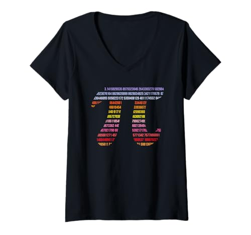 Damen Irrationale Zahl Pi Symbol Unendlichkeit Mathematiker Mathe T-Shirt mit V-Ausschnitt Damen Irrationale Zahl Pi Symbol Unendlichkeit Mathematiker Mathe T-Shirt mit V-Ausschnitt von Mathe Nerd Mathematiker Physiker Wissenschaftler
