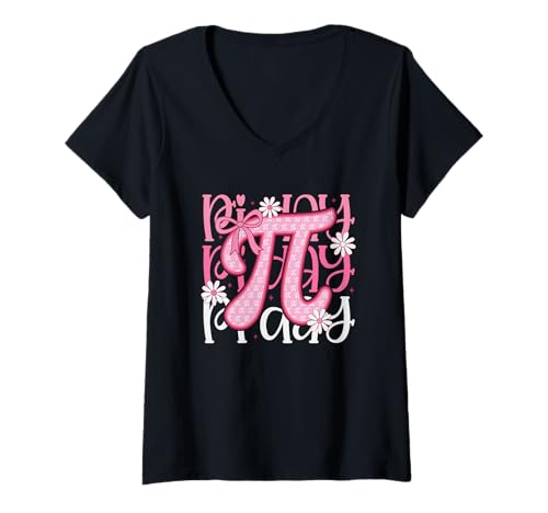 Damen Tag des rosa Pi T-Shirt mit V-Ausschnitt Damen Tag des rosa Pi T-Shirt mit V-Ausschnitt von Mathematics Enthusiast Fun Pi Day Design