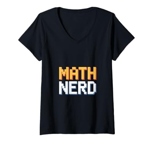 Damen Math Nerd Math Nerd Mathematik Schule Lehrer Schüler T-Shirt mit V-Ausschnitt Damen Math Nerd Math Nerd Mathematik Schule Lehrer Schüler T-Shirt mit V-Ausschnitt von Mathematik Algebra Geometrie Zahlen Nerd