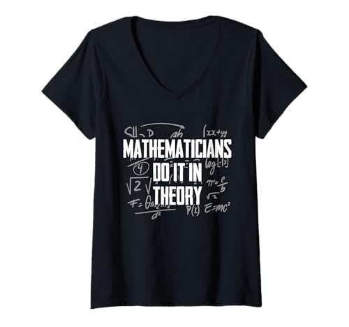 Damen Mathe Mathematik Mathelehrer Mathematiklehrer T-Shirt mit V-Ausschnitt Damen Mathe Mathematik Mathelehrer Mathematiklehrer T-Shirt mit V-Ausschnitt von Mathematische Wissenschaftliche Formel