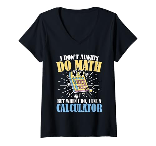 Damen Mathe Mathematik Mathelehrer Mathematiklehrer T-Shirt mit V-Ausschnitt Damen Mathe Mathematik Mathelehrer Mathematiklehrer T-Shirt mit V-Ausschnitt von Mathematische Wissenschaftliche Formel