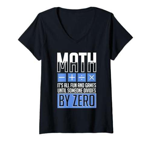 Damen Mathe Mathematik Mathelehrer Mathematiklehrer T-Shirt mit V-Ausschnitt Damen Mathe Mathematik Mathelehrer Mathematiklehrer T-Shirt mit V-Ausschnitt von Mathematische Wissenschaftliche Formel