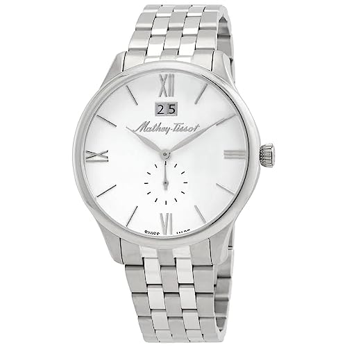 Mathey-Tissot Edmond H1886MAI Herren-Armbanduhr mit weißem Zifferblatt, Quarz-Uhrwerk von Mathey-Tissot