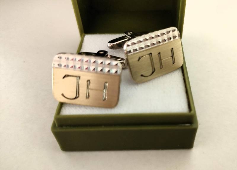 Manschettenknöpfe 835Er Silber Mit Monogramm Jh 1960Er Jahre von MathildaVintage
