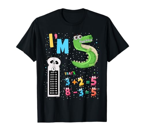 Mathe-Outfit zum 5. Geburtstag, Idee für Kinder und 5-jährige Nummer T-Shirt Mathe-Outfit zum 5. Geburtstag, Idee für Kinder und 5-jährige Nummer T-Shirt von Maths Kids Number Costume Ideas For 5th Birthday