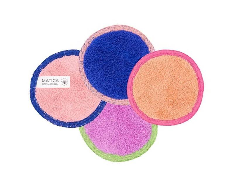 Matica Cosmetics Abschminkschwamm 4er Set - Waschbare, bunte Abschminkpads, 4 tlg., hautfreundlicher Reinigungspads von Matica Cosmetics