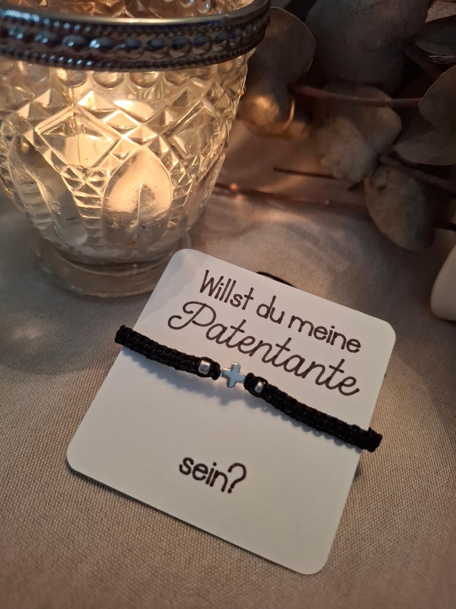 Armband, Patentante, Babyshower, Herzensmensch, Geschenk, Makramee von Matihandgemacht